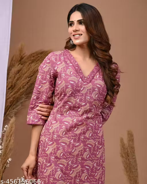 Printed Cotton Kurti For Festivals